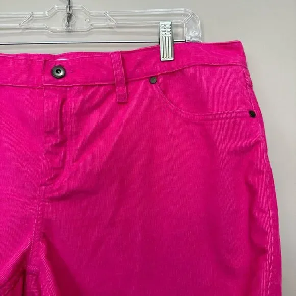 Carve Designs Hot Pink Corduroy Cutoff Shorts Organic Cotton sz 14 - Picture 2 of 7